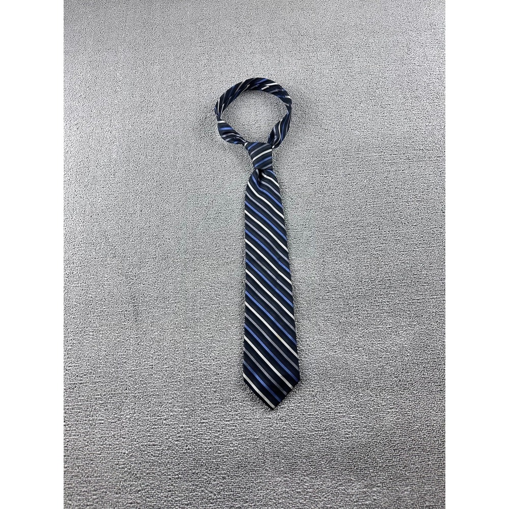 Calvin Klein Tie Men Multi Color Silk Blend Striped Classic Designer Prep Formal